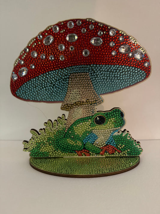 Diamond art frog stand